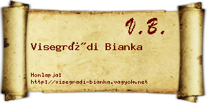Visegrádi Bianka névjegykártya